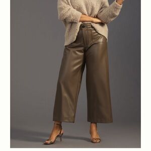 Anthropologie Maeve Colette Faux Leather Size 30 Gray